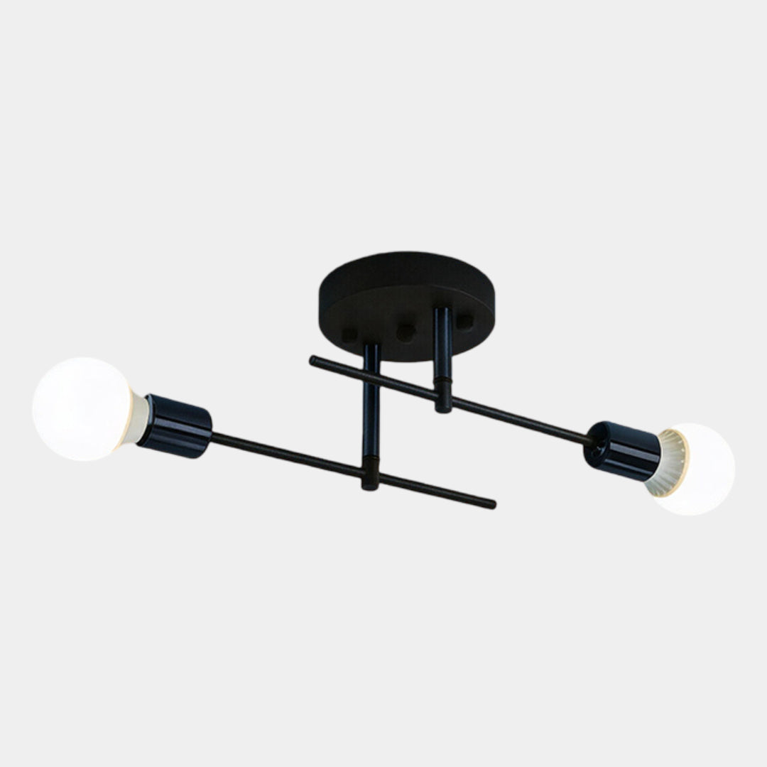 2-Light Flush Mount Chandelier
