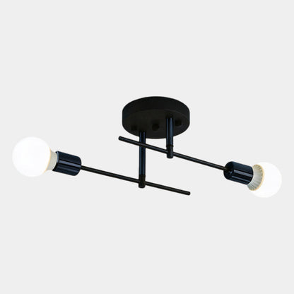 2-Light Flush Mount Chandelier