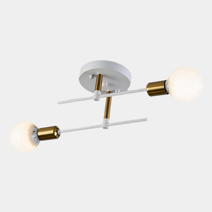 2-Light Flush Mount Chandelier