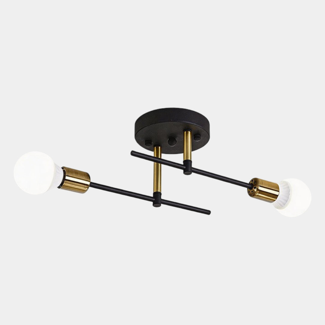 2-Light Flush Mount Chandelier