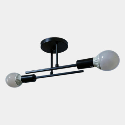 2-Light Flush Mount Chandelier