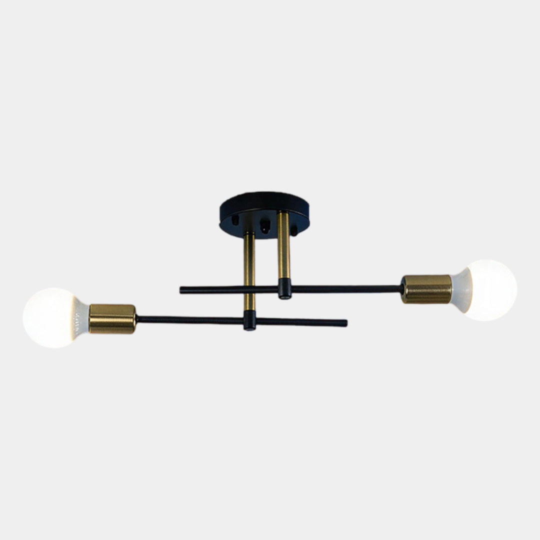 2-Light Flush Mount Chandelier