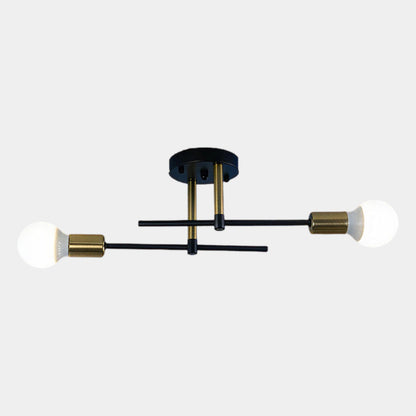 2-Light Flush Mount Chandelier