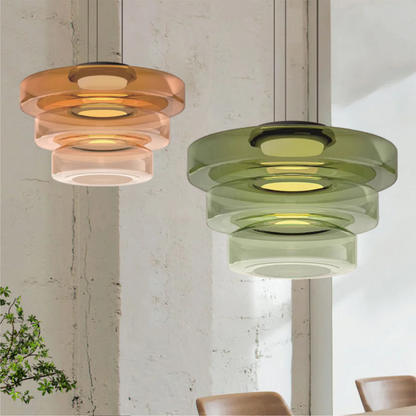 Bauhaus Layered Glass Pendant