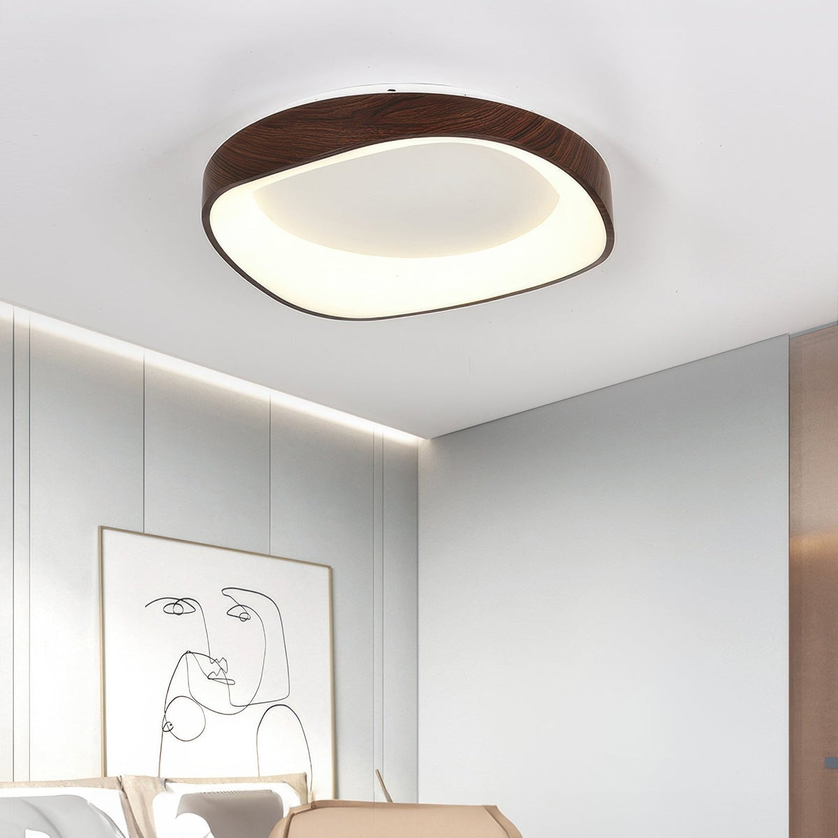 Wood Grain LED Ceiling Light