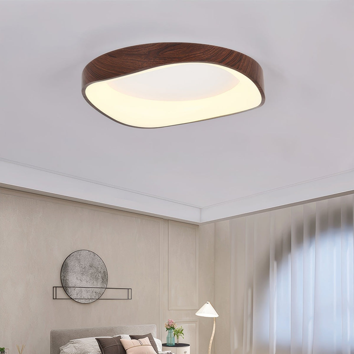 Wood Grain LED Ceiling Light