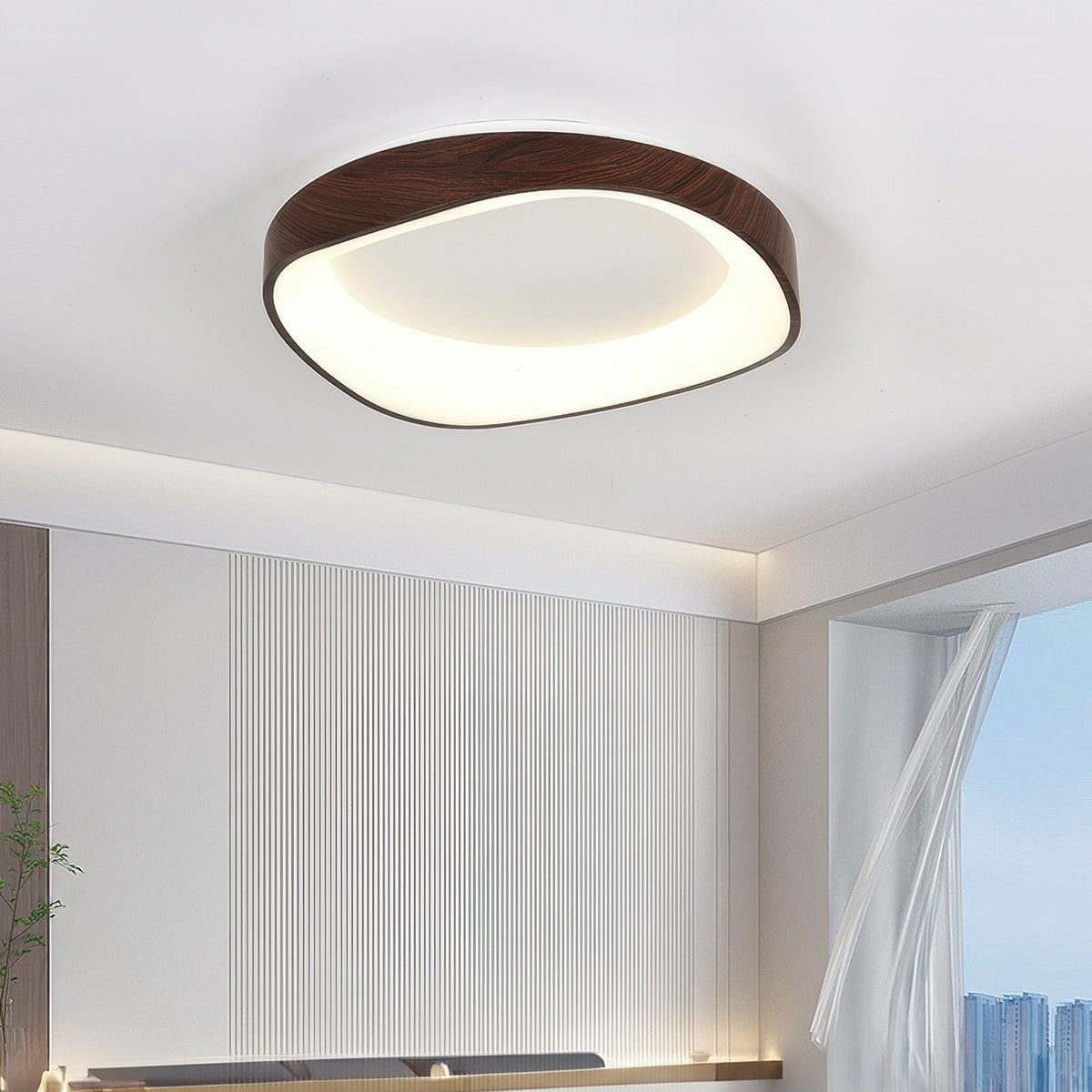 Wood Grain LED Ceiling Light