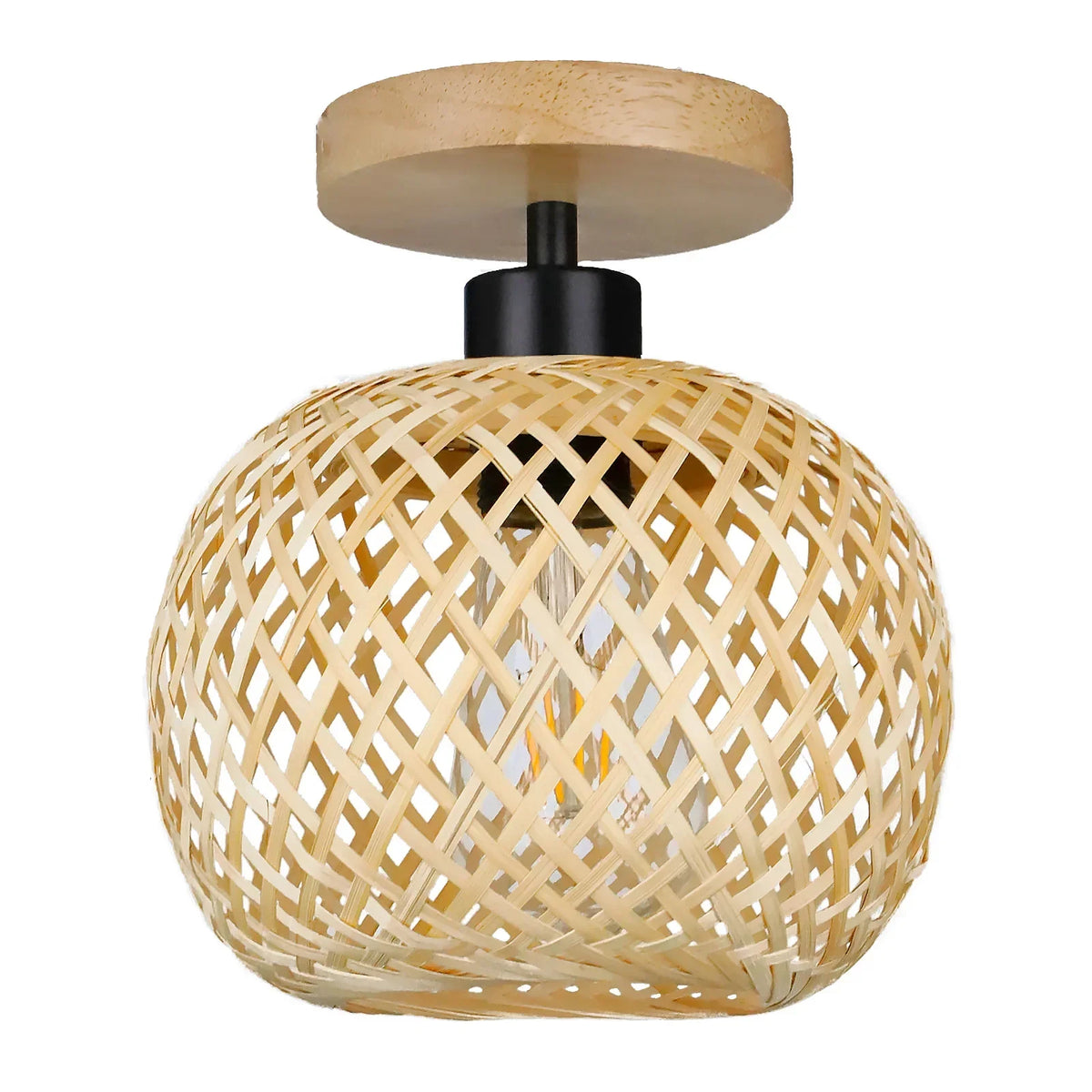 Natura Woven Bamboo Ceiling Lamp