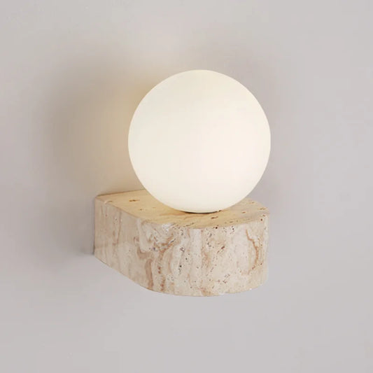 Yellow Travertine Wall Sconce