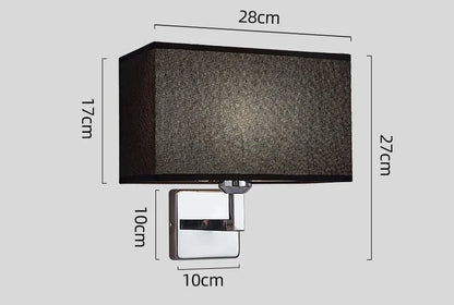 Fabric Sconce with Reading Light