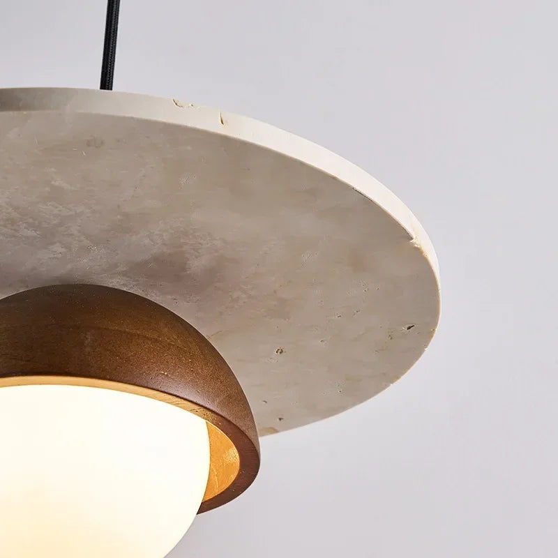 Denmark Walnut and Stone Pendant