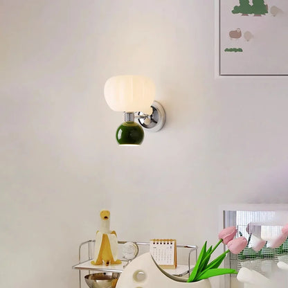 Nordic Pumpkin Glass Wall Lamp