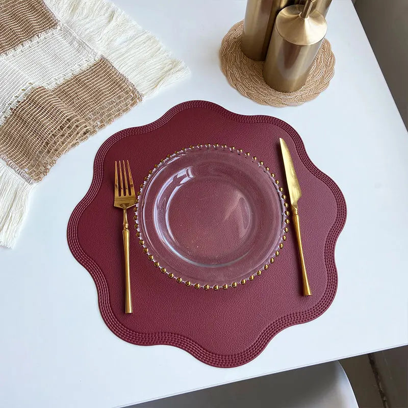 FloraMat Round Leather Placemats
