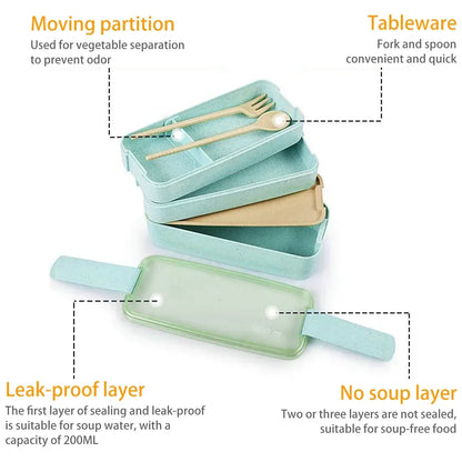 EcoStack Wheat Straw Bento Box