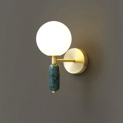 Marble and Glass Wall Sconce
