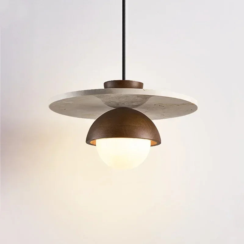 Denmark Walnut and Stone Pendant