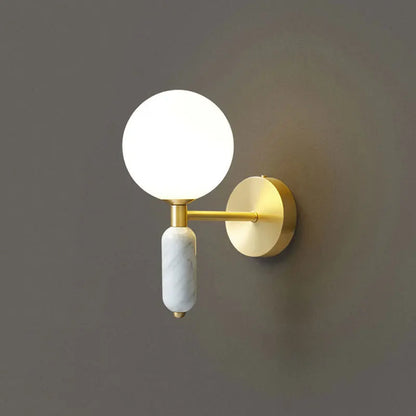 Marble and Glass Wall Sconce