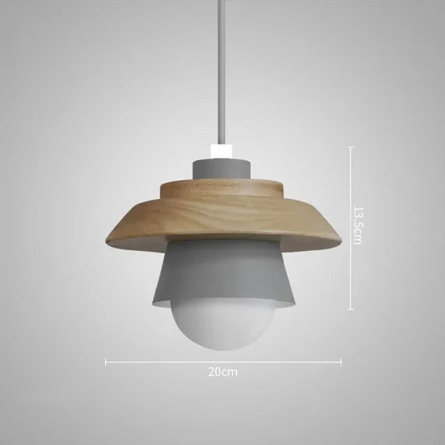 Nordic Wood Macaron Pendant