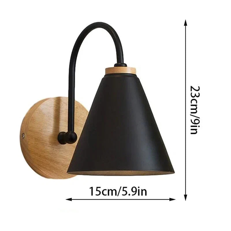 Nordic Beam Wood and Iron Sconce