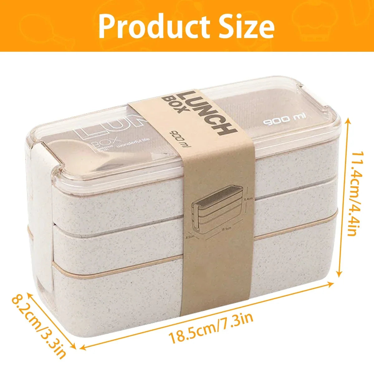 EcoStack Wheat Straw Bento Box