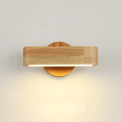 Rotating Wood and Aluminium Sconce