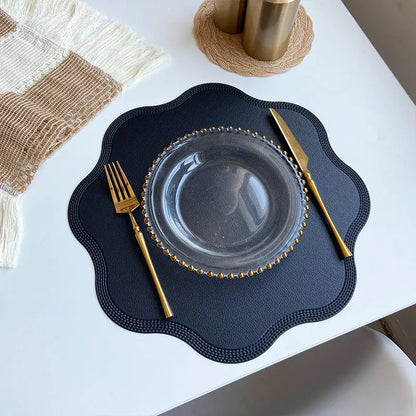 FloraMat Round Leather Placemats