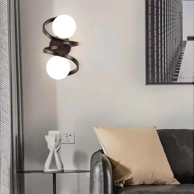 Astra Spiral Globe Wall Light