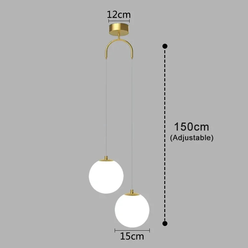 Luna Opal Globe Pendant Light