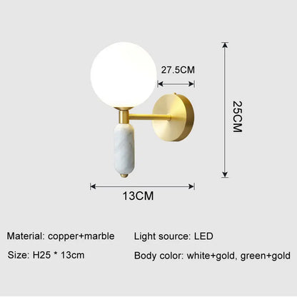 Marble and Glass Wall Sconce