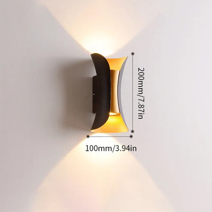 Black and Gold Up Down Wall Light
