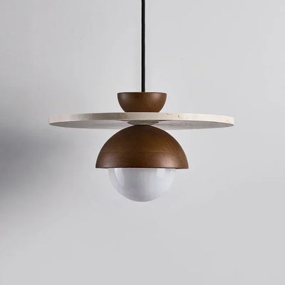 Denmark Walnut and Stone Pendant