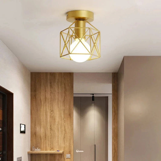 Geometric Cage Ceiling Light