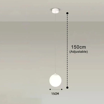 Luna Opal Globe Pendant Light