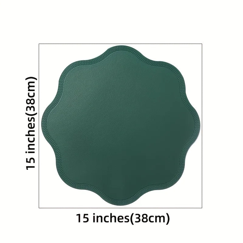 FloraMat Round Leather Placemats