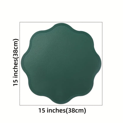 FloraMat Round Leather Placemats
