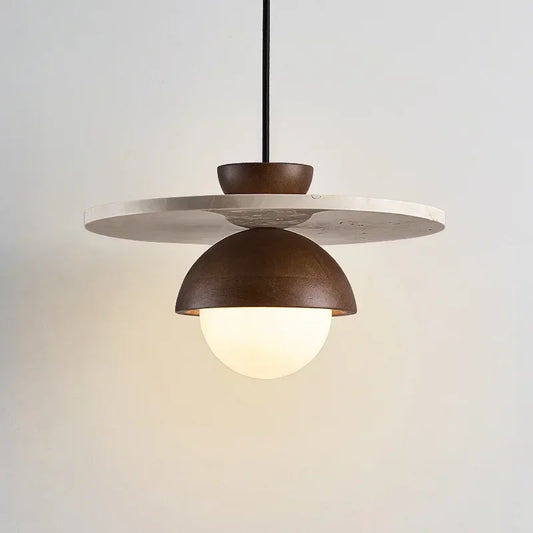 Denmark Walnut and Stone Pendant