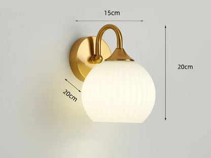Quashion Ribbed Globe Wall Lamp