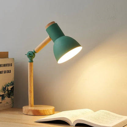 Nordic Wooden Adjustable Desk Lamp
