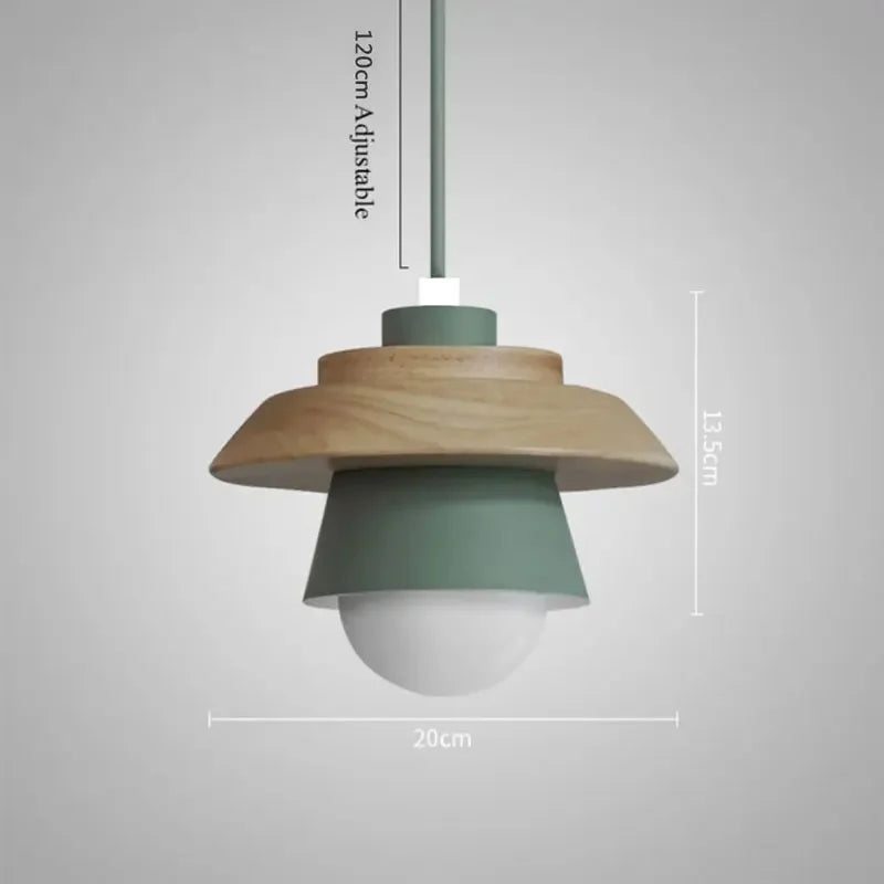 Nordic Wood Macaron Pendant