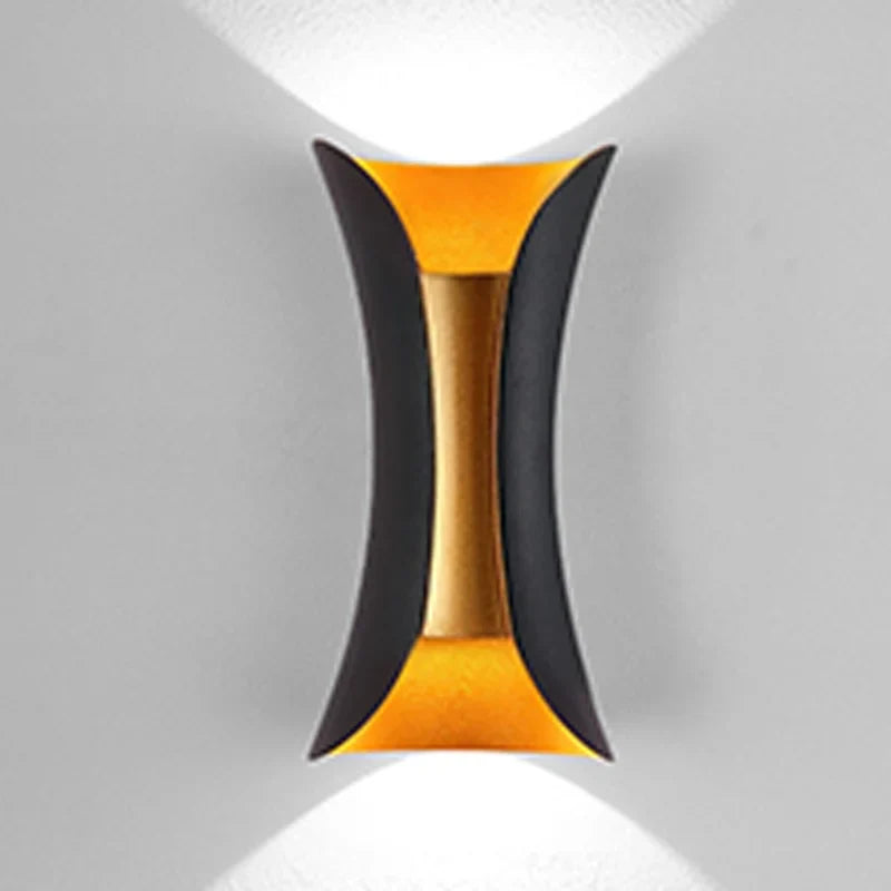 Black and Gold Up Down Wall Light