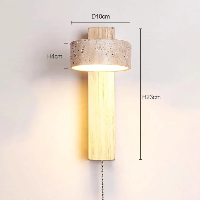 Travertine Headboard Wall Lamp