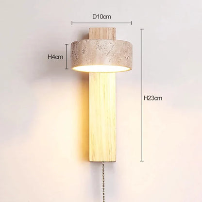 Travertine Headboard Wall Lamp