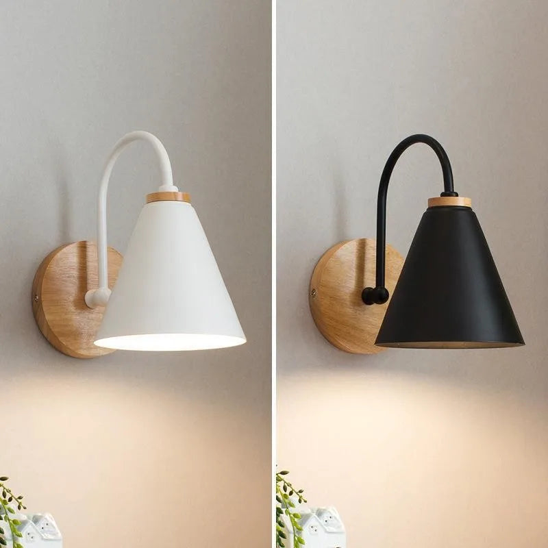 Nordic Beam Wood and Iron Sconce