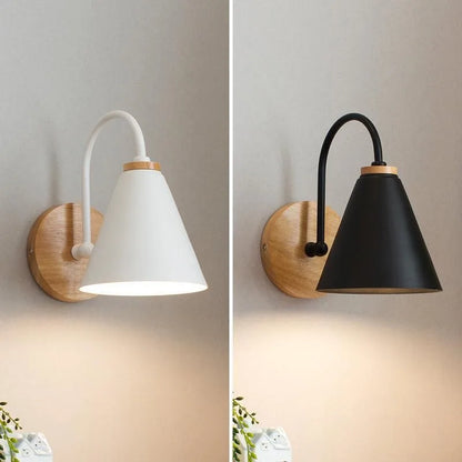 Nordic Beam Wood and Iron Sconce