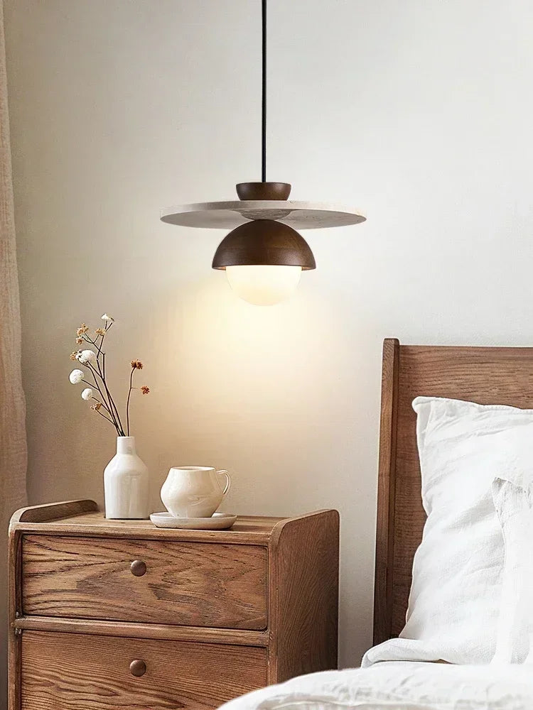 Denmark Walnut and Stone Pendant