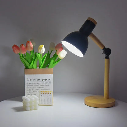 Nordic Wooden Adjustable Desk Lamp