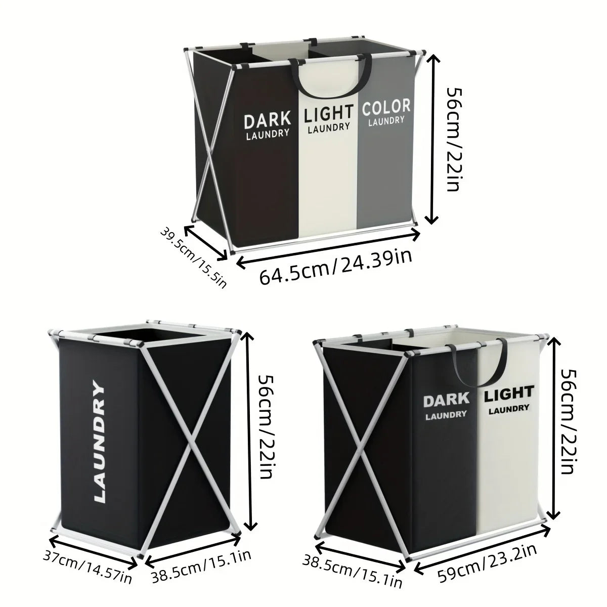 TriSort Sectioned Laundry Hamper