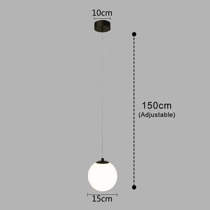 Luna Opal Globe Pendant Light