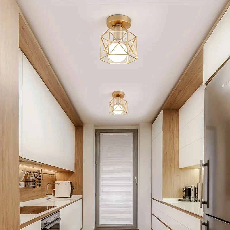 Geometric Cage Ceiling Light