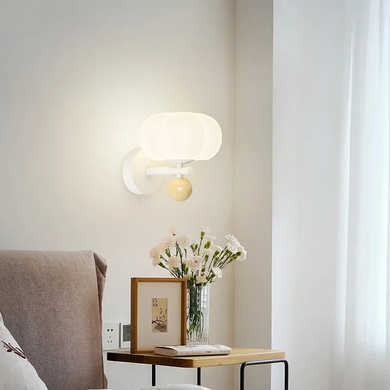Nordic Pumpkin Glass Wall Lamp